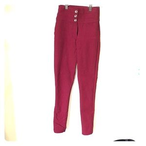 Maroon high waisted dress pants